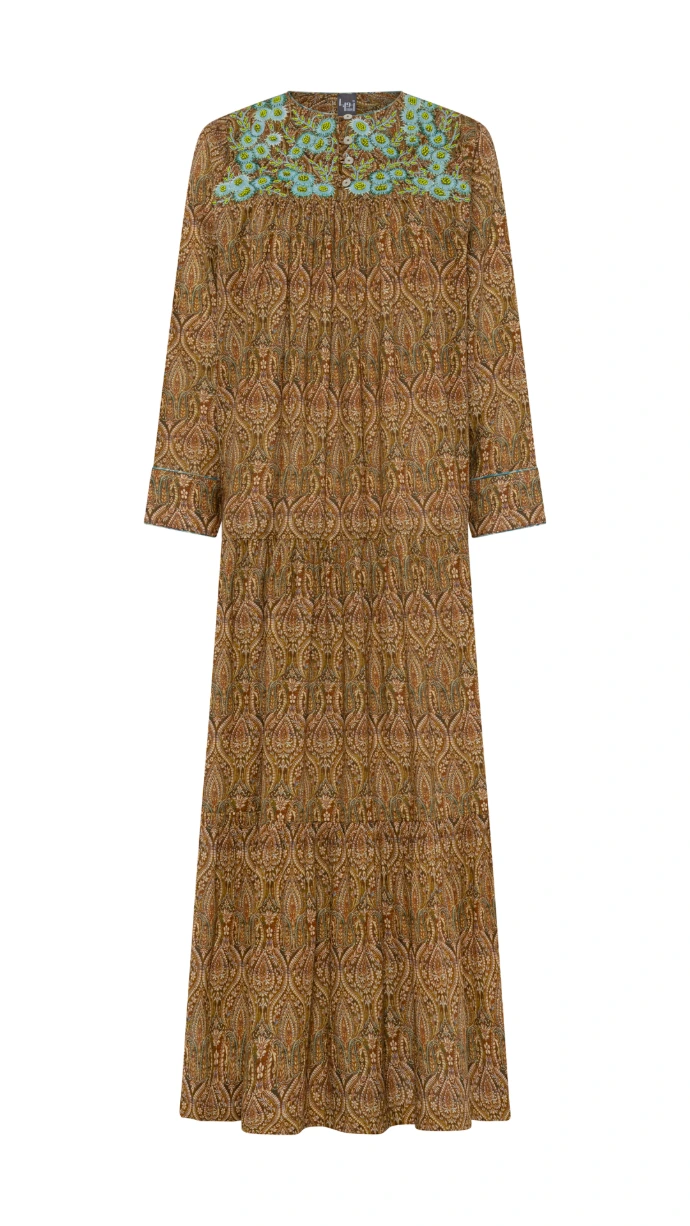 Brown Jalabiya (Floral)